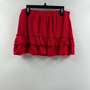 Urban Heritage Red Ruffle Mini Skirt Size Medium